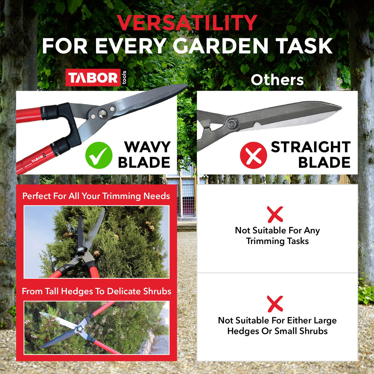 TABOR TOOLS B212A adjustable blade tension lets pruning adapt to plants