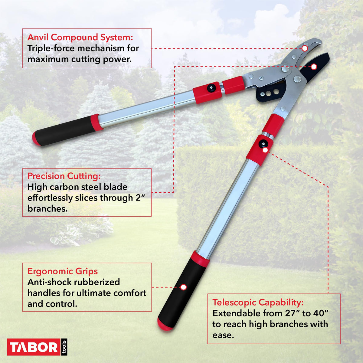 TABOR TOOLS GG22A extended length locking mechanism in use