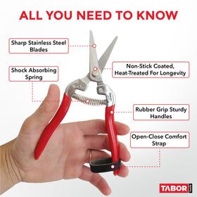TABOR TOOLS K17A open/close strap enables safe, easy storage