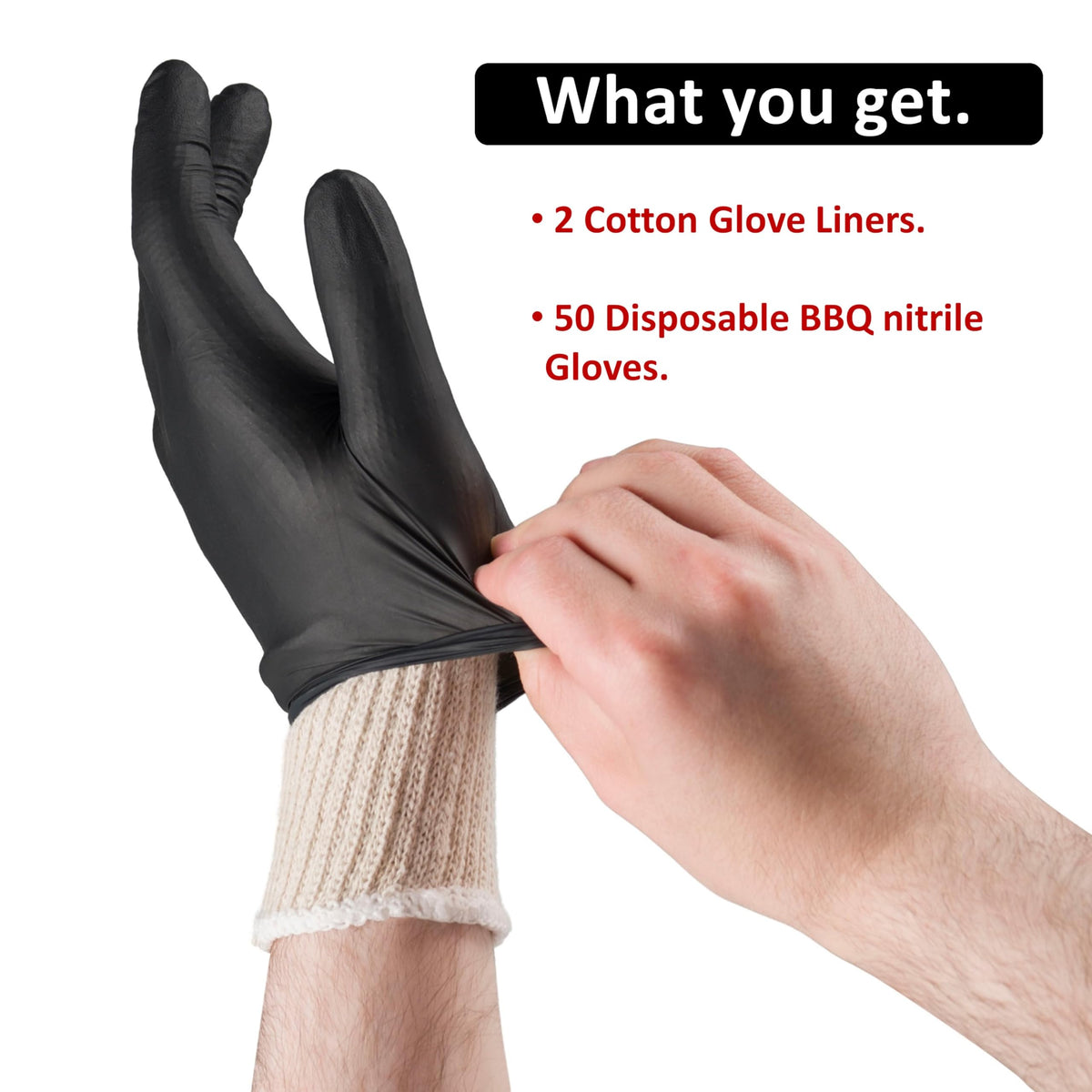 Tackleit disposable nitrile gloves provide grease-resistant handling for grilling
