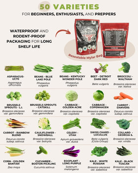 Tactiko Survival 85% germination-rate seeds for versatile growing.