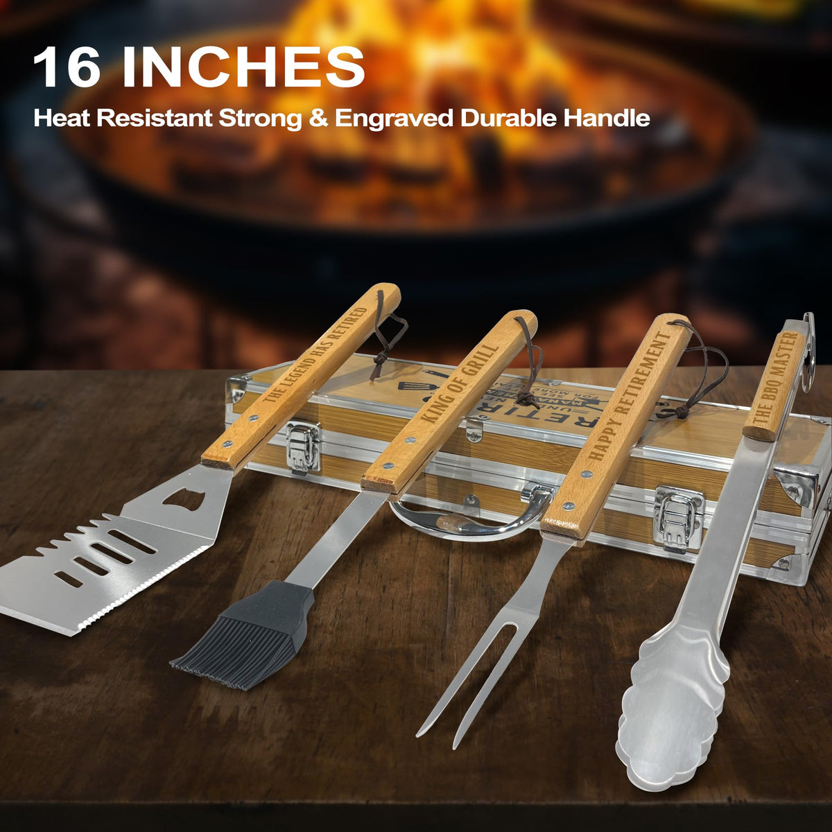Taesun aluminum carrying case keeps tools organized for travel and outdoor gatherings.