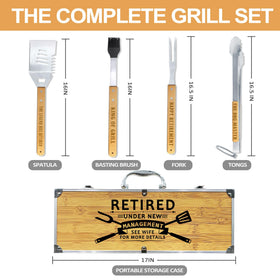 Taesun wooden-handle grill tools offer comfortable grip during long barbecue sessions.