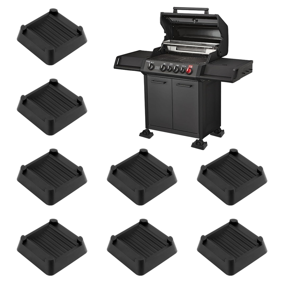 TAEYONK griddle leveling shims kit on Blackstone for a stable cooking surface.