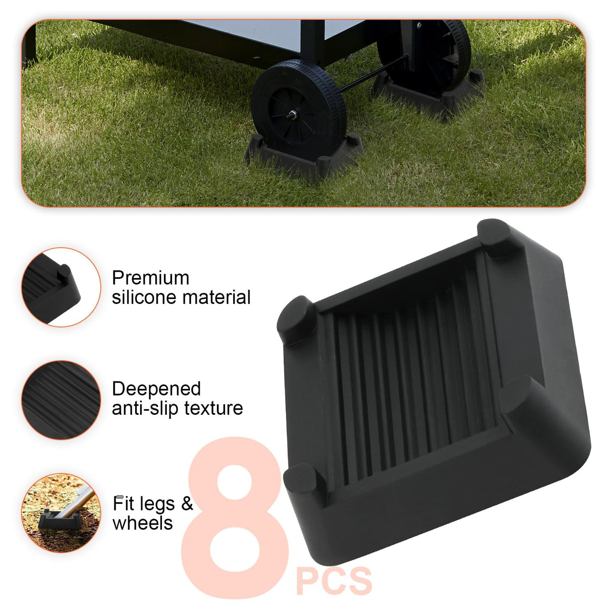 TAEYONK stackable height adjusters enable quick height customization.