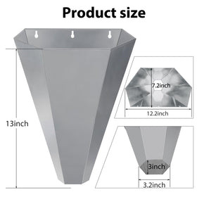TAGEPUJIE chicken cone side view highlights flat back stability for secure mounting.