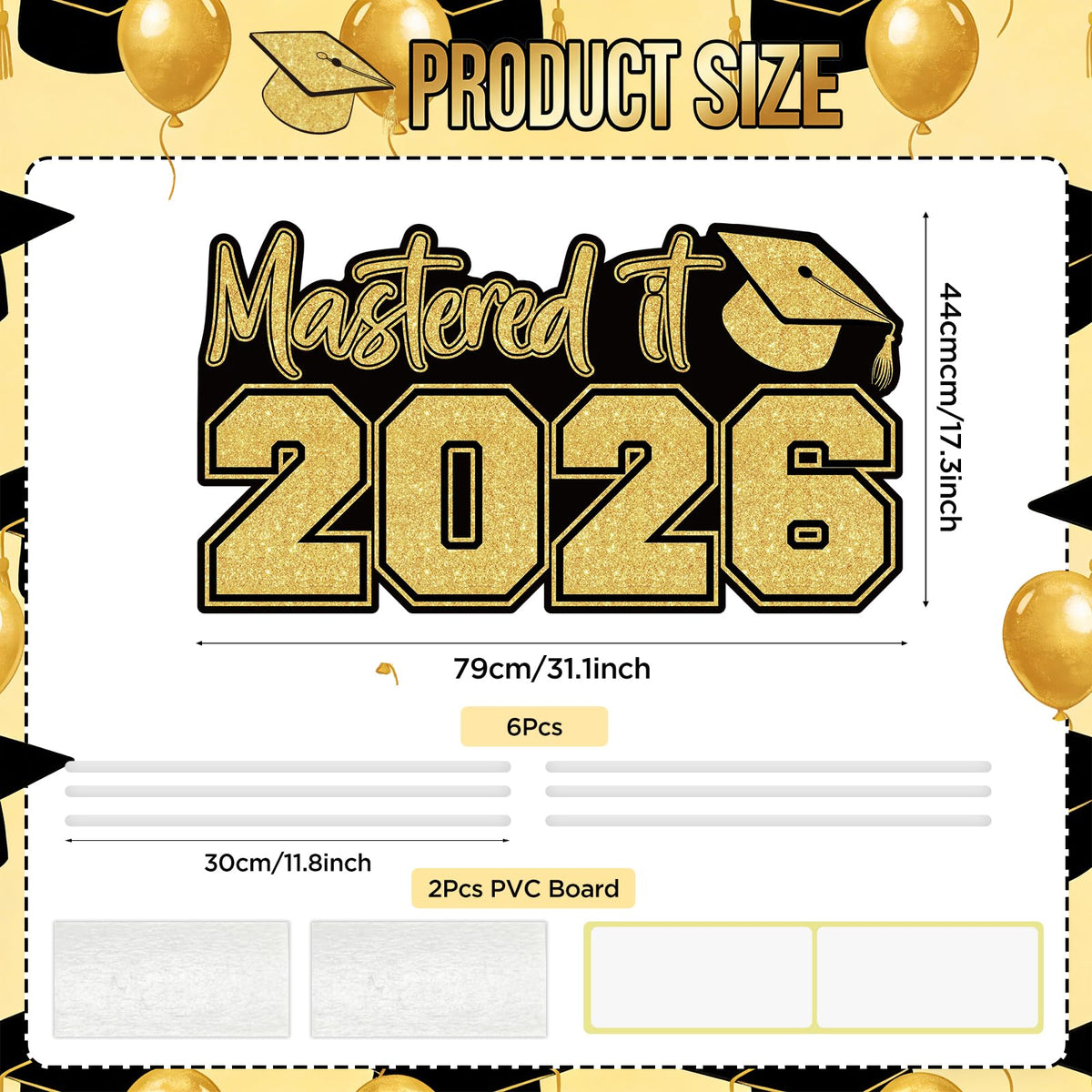 TagreSpike Mastered It 2026 Yard Sign secured by stakes for sturdy outdoor display