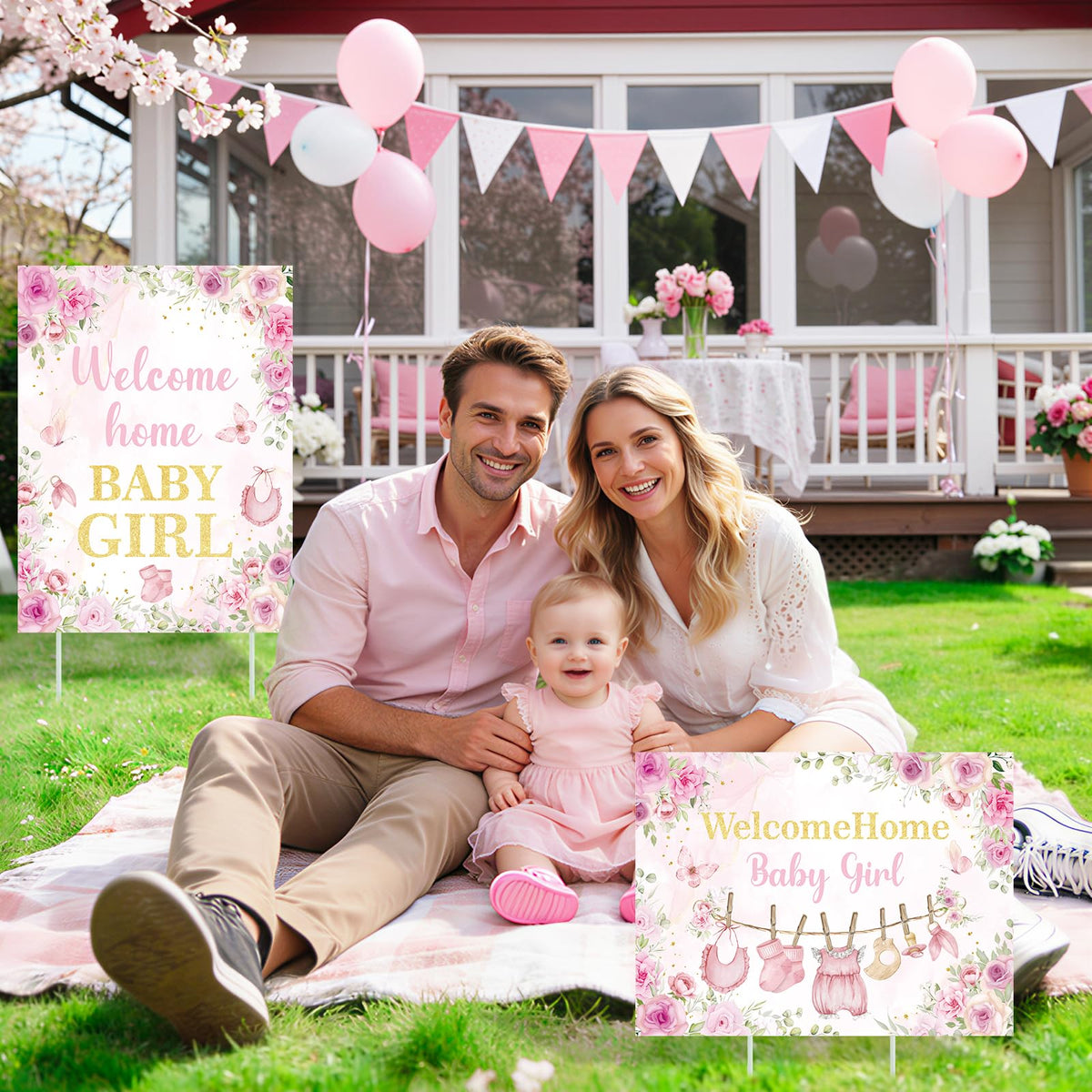 TagreSpike waterproof plastic baby sign adds outdoor charm to any garden or lawn.