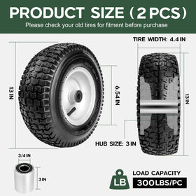 Taifa 13-inch air wheel side view showing solid rubber and steel rim.