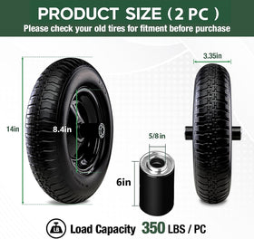 Taifa solid tire side profile showing durable polyurethane for long wear