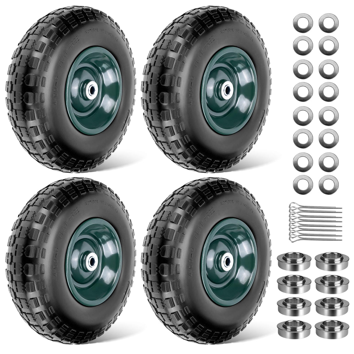 Taifa 13-inch wheel-tire assembly for wheelbarrows and carts with puncture-proof performance
