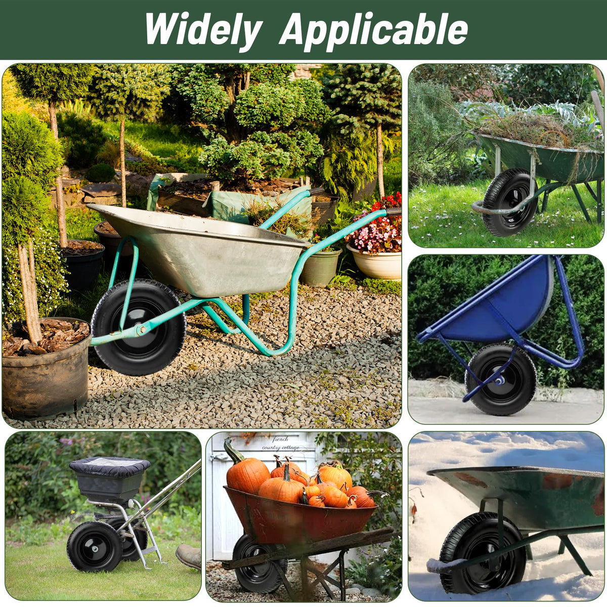 Taifa wheel for garden carts demonstrates versatile use on wheelbarrows and wagons