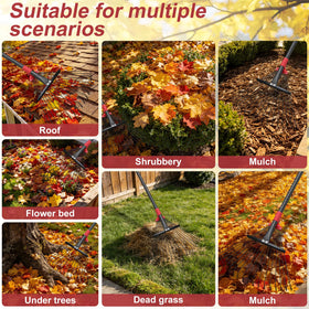 TAILERNRUYE portable garden rake suitable for camping and outdoor use