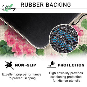 Tailus non-slip entryway rug with rubber back reduces shifting for busy doorways.
