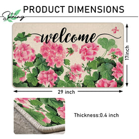 Tailus pink floral doormat for indoor outdoor use with stylish, dustproof appeal.