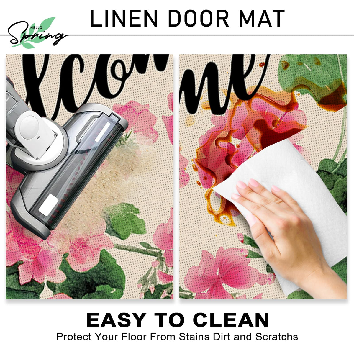 Tailus seasonal entry mat brightens foyers, kitchens, and patios with vibrant color.