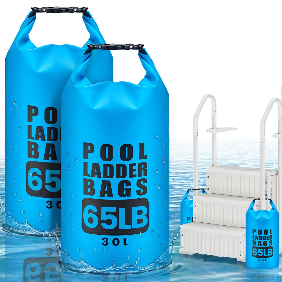 TAINAT pool step weights 30L bag showing stable counterweight for ladders