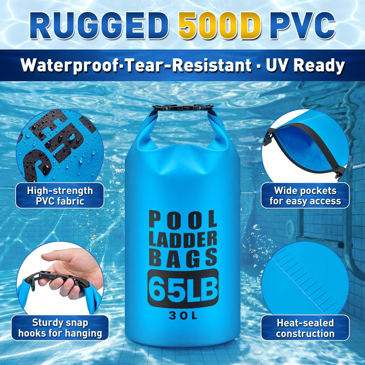 TAINAT pool weights filled with sand offer flexible setup