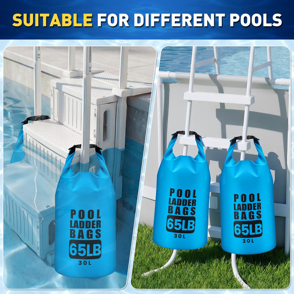TAINAT secure ladder-counterweight improves pool entry stability