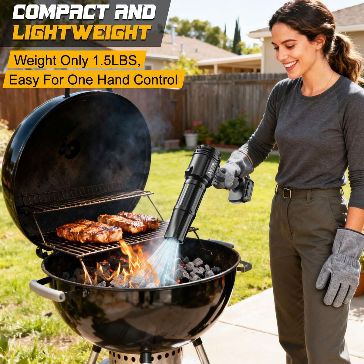 TAIRDA strong airflow delivers effective leaves, dust, and car drying tasks