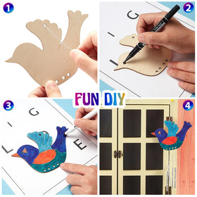 Taiyin bird-shaped wind chime components inviting creative designs.