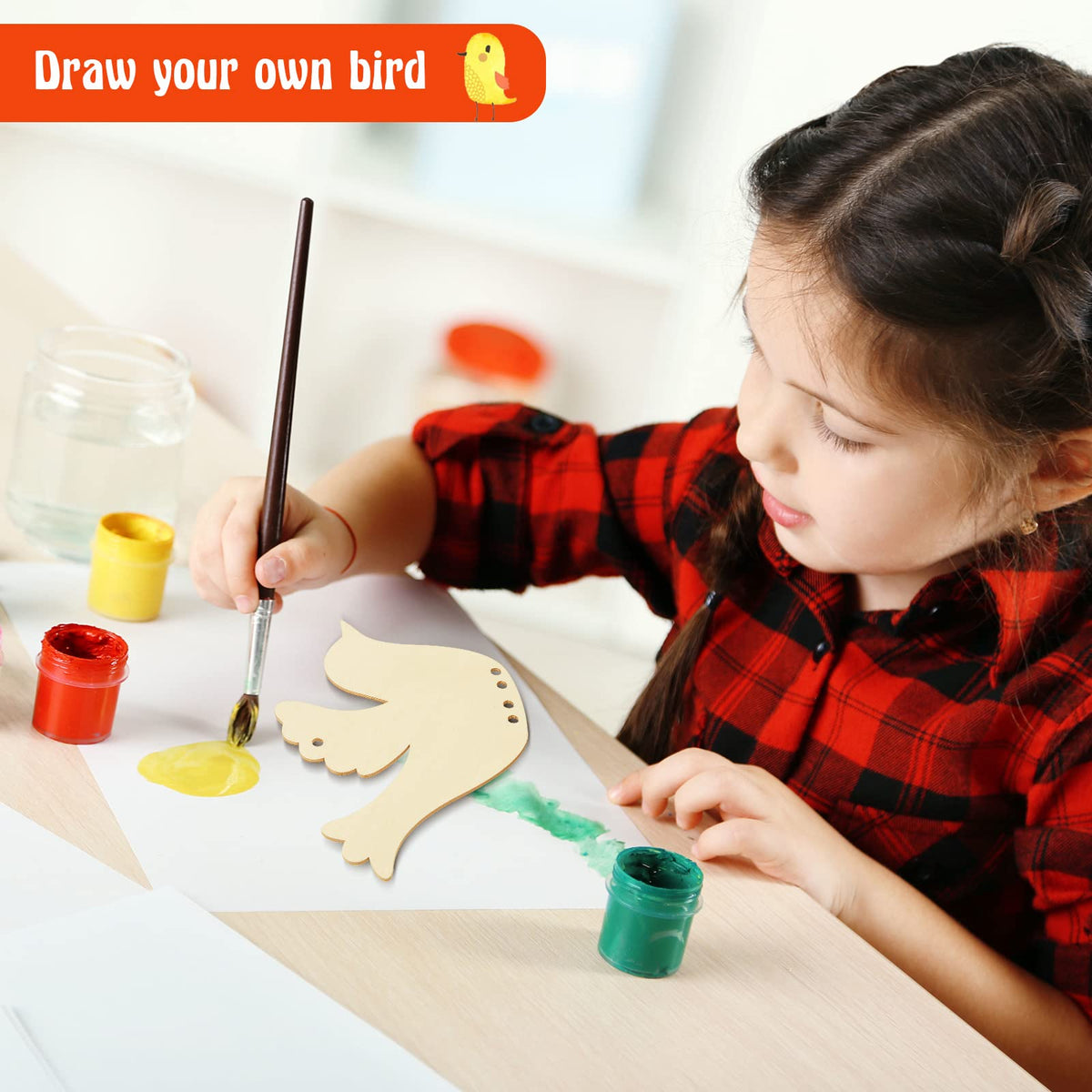 Taiyin outdoor wind chime set featuring sturdy wooden birds.