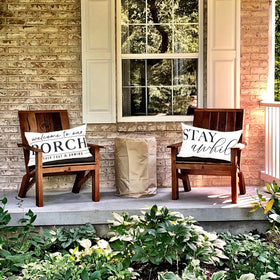 TAJWE 12x20 pillow cover on porch setup fits standard inserts.