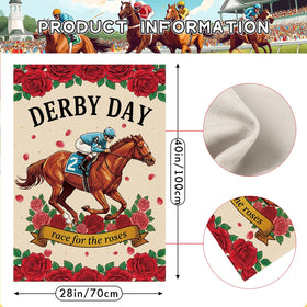 Takealooko Race for the Roses flag, visible from any angle for eye-catching yard decor.