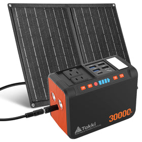 Takki 111Wh portable solar generator powering devices on the go