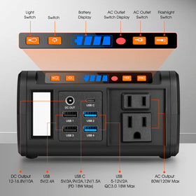 Takki included accessories with DC-DC cable and adapters