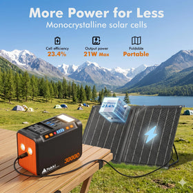 Takki folded solar panel compactly stored for travel