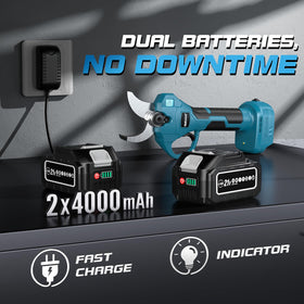 Takuoo LCD display shows battery level and cut count in real time