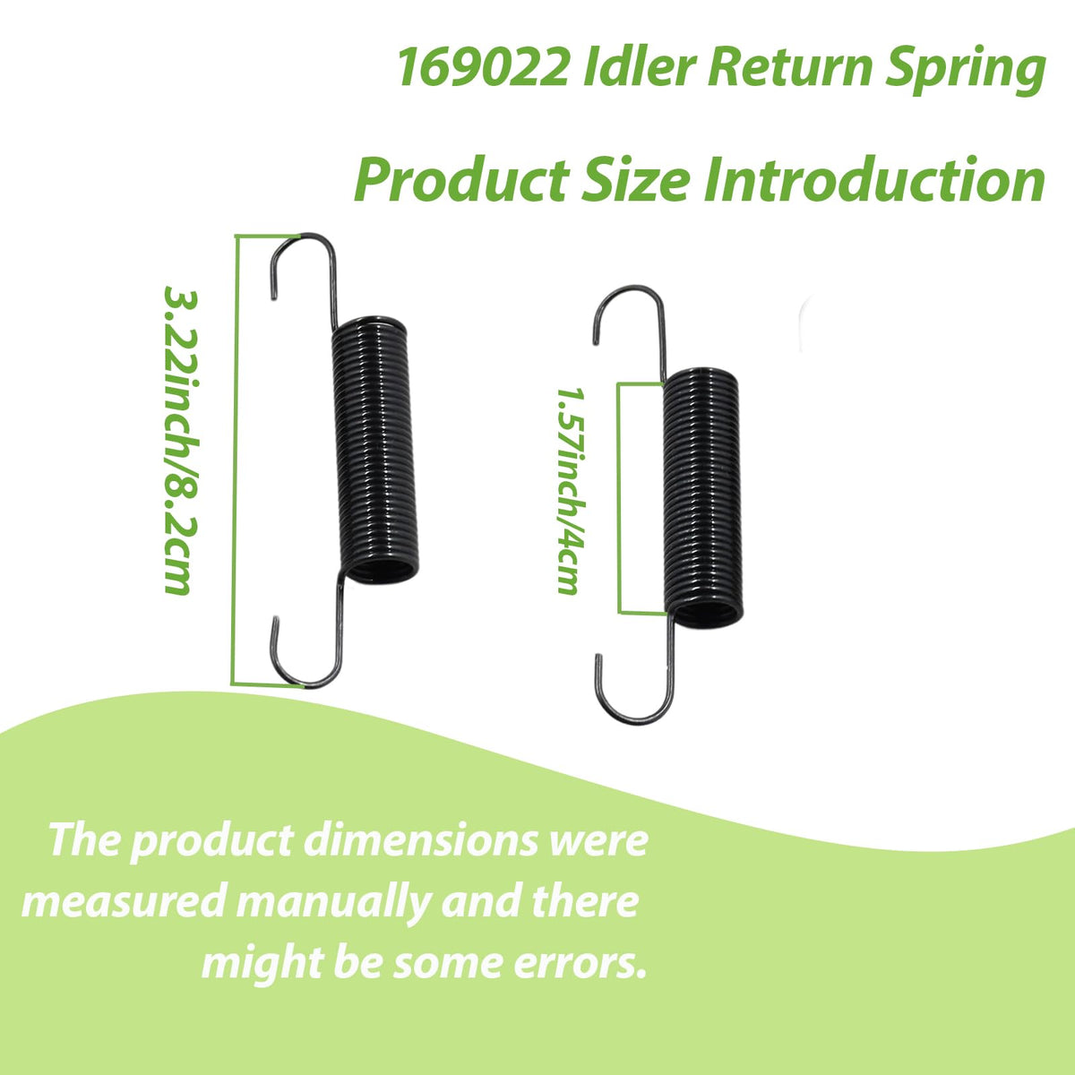Talioy 532169022 durable steel springs for smooth idler return in lawn tractors.