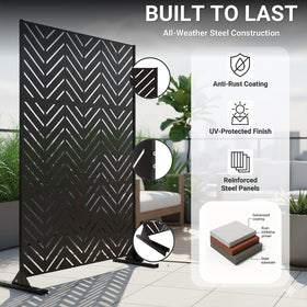 TALLYVER 6ft freestanding panel demonstrating easy setup and stability