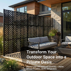 TALLYVER privacy screen side profile showing durable rustproof steel design