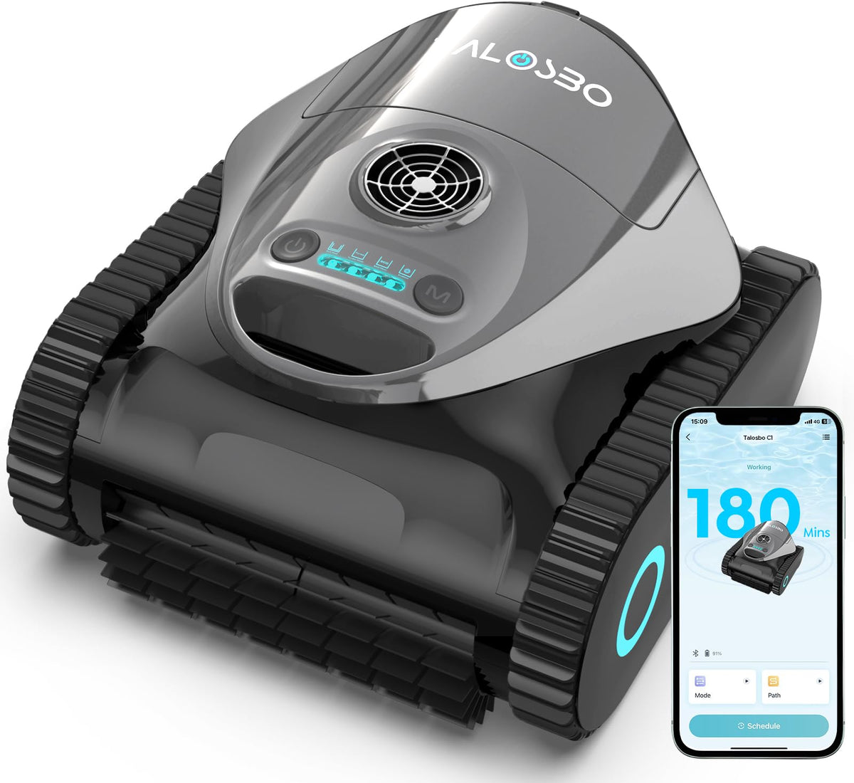 TALOSBO C1 front view shows compact design for agile in-pool navigation