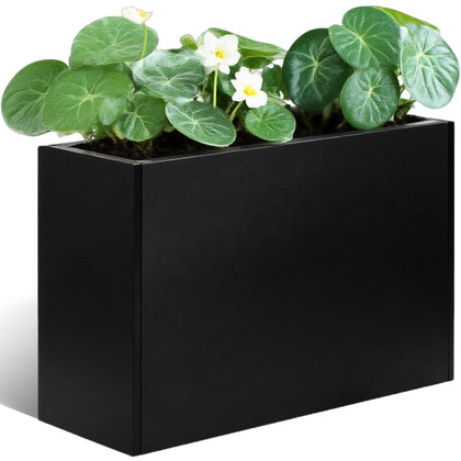 Talustool planter box front view with 38x12x30 size for versatile use