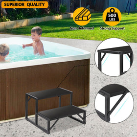 Talustool travel trailer step stool complements camping setups with reliable stability.