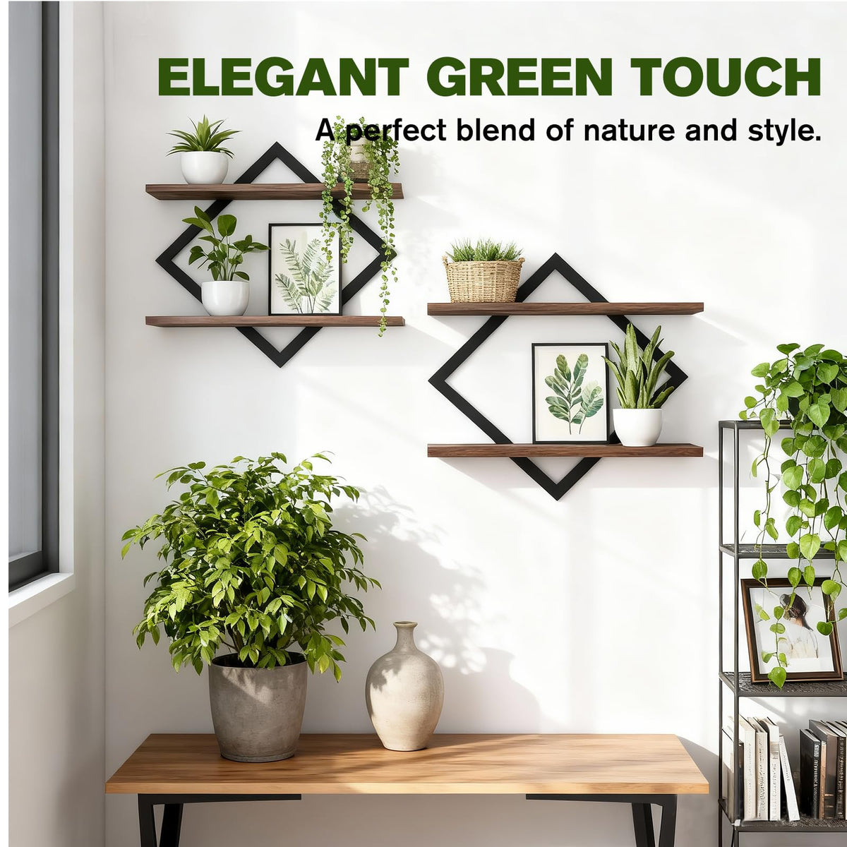 TALVADI wall shelf for plants doubles as decor and small item display