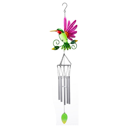 Taman hummingbird wind chime outside enhances garden ambiance with gentle melodies.