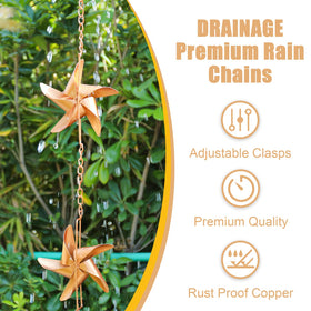 Taman rain chain gutter-downspout replacement provides an easy, elegant drainage option under eaves.