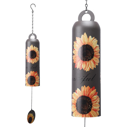 Taman Wind Chime 28-inch sunflower deep tone for serene outdoor ambiance