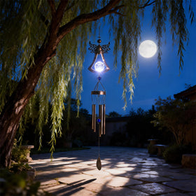 Taman Wind Chime Crackle Glass Ball creates shimmering reflections