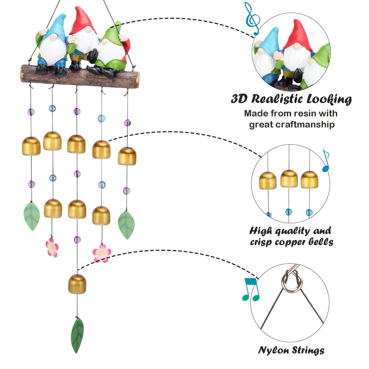 Taman wind chime memorial gift adds thoughtful decor for gardens and yards.