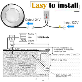 Tandanic long-life pool light lasts 50,000 hours for low maintenance