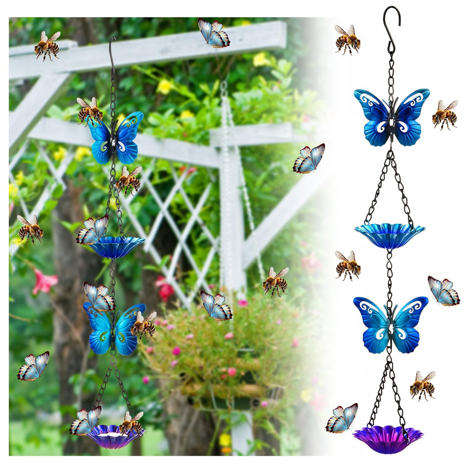 Tandefio Bee Watering Station with butterfly design attracts pollinators to your garden