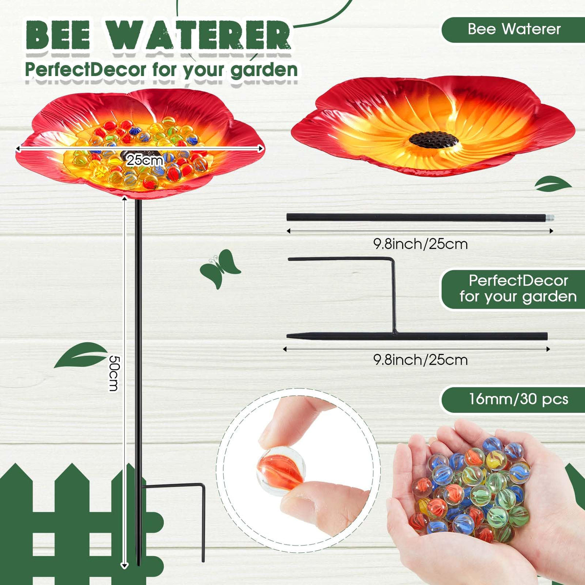 Tandefio Bee Watering Station enhances garden decor and function