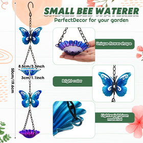 Tandefio hanging bee bath adds color and charm to outdoor spaces