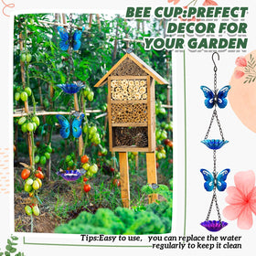 Tandefio colorfully coated cups provide safe water for bees