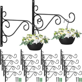 Tandefio 10-pack hanging brackets set, sturdy 10-inch support for plants and decor.